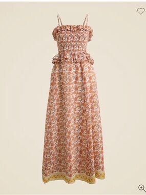 Ravenna dress in sunset rose block print
